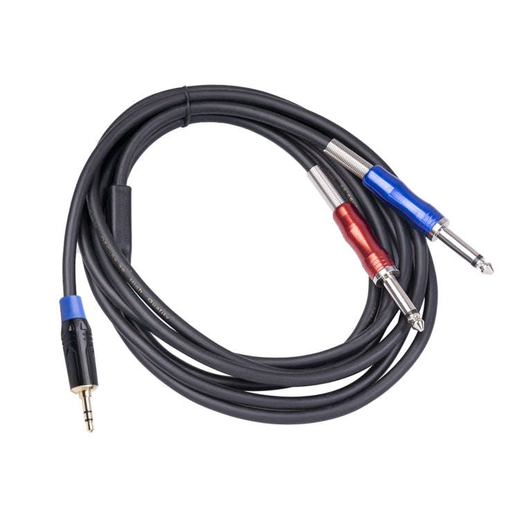 TC195BULS01-30 3.5mm Male to Dual 6.35mm Mono Male Audio Cable, Length:3m