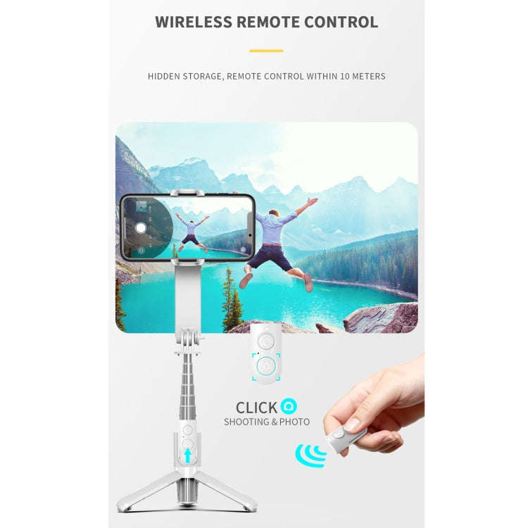 L09 Mini Folding Fill Light Gimbal Stabilizer Tripod(White)