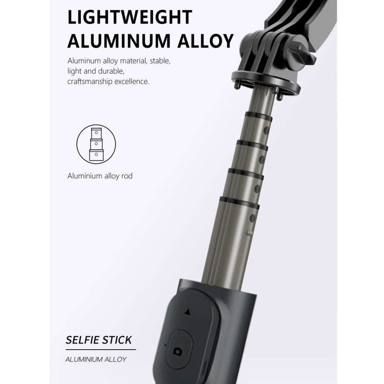 Q03S Fill Light Bluetooth Selfie Stick Tripod Mobile Phone Holder(White)
