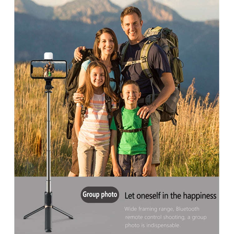 Q03S Fill Light Bluetooth Selfie Stick Tripod Mobile Phone Holder(White)