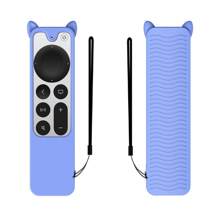 Cat Ears Shape Silicone Protective Case Cover For Apple TV 4K 4th Siri Remote Controller(Luminous...