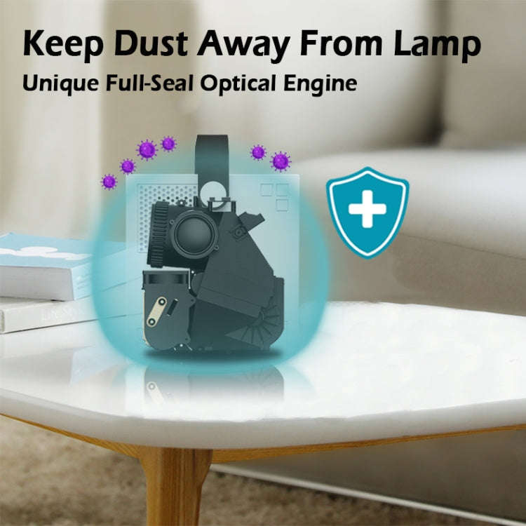 WEJOY Y2 1920x1080P 100 ANSI Lumens Portable Home Theater LED HD Digital Projector, ouch Control ...