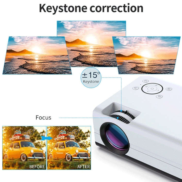 WEJOY Y5 800x480P 80 ANSI Lumens Portable Home Theater LED HD Digital Projector, Android 9.0, 1G+...