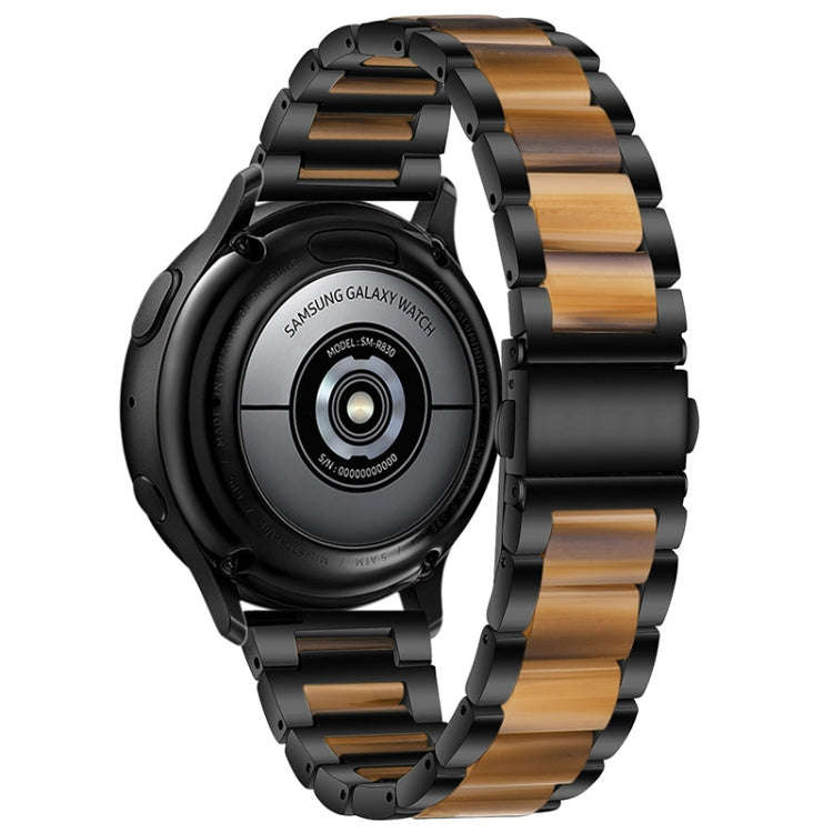 For Garmin Venu/Vivoactive 3 Music 20mm Universal Three-beads Stainless Steel + Resin Watch Band(...