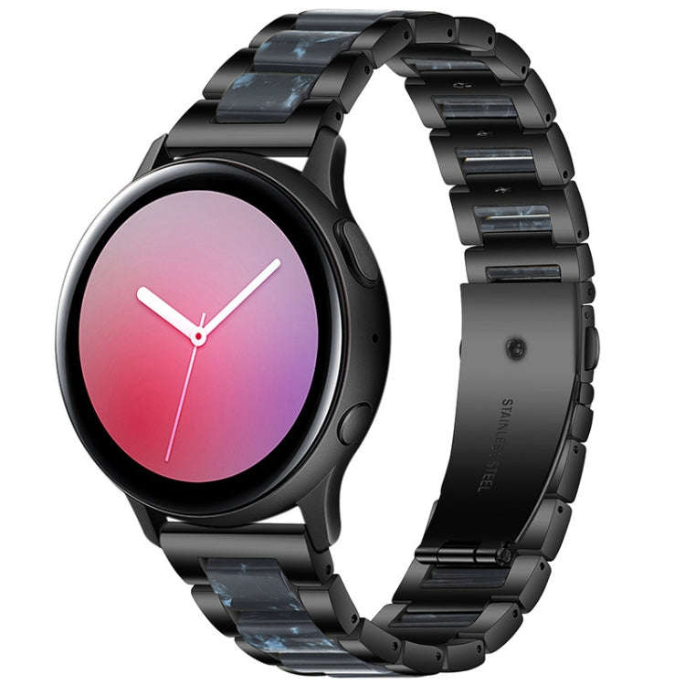 For Garmin Venu/Vivoactive 3 Music 20mm Universal Three-beads Stainless Steel + Resin Watch Band(...