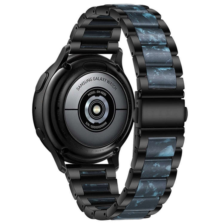 For Garmin Venu/Vivoactive 3 Music 20mm Universal Three-beads Stainless Steel + Resin Watch Band(...
