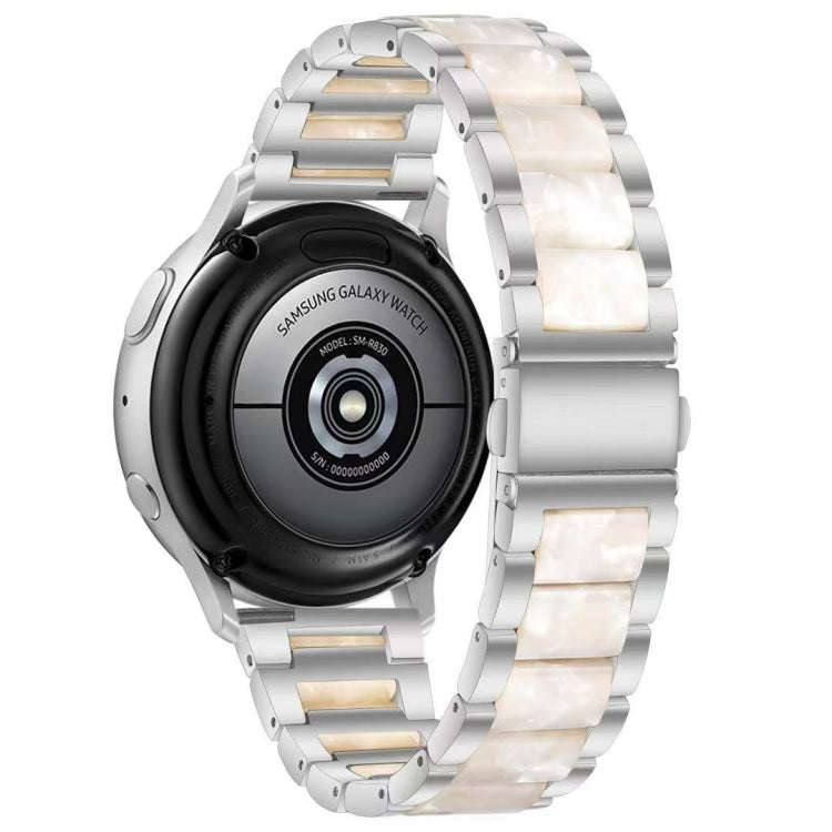 For Garmin Venu/Vivoactive 3 Music 20mm Universal Three-beads Stainless Steel + Resin Watch Band(...
