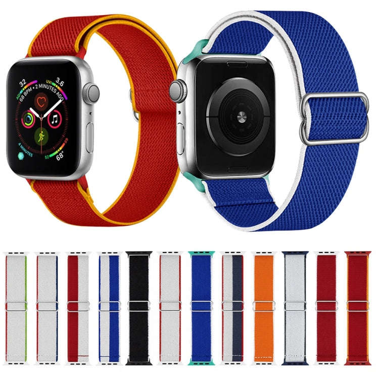 High Elastic Nylon Watch Band For Apple Watch Series 9&8&7 41mm / SE 3&SE 2&6&SE&5&4 40mm / 3&2&1...