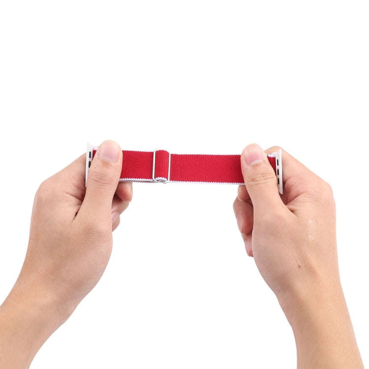 High Elastic Nylon Watch Band For Apple Watch Series 9&8&7 41mm / SE 3&SE 2&6&SE&5&4 40mm / 3&2&1...