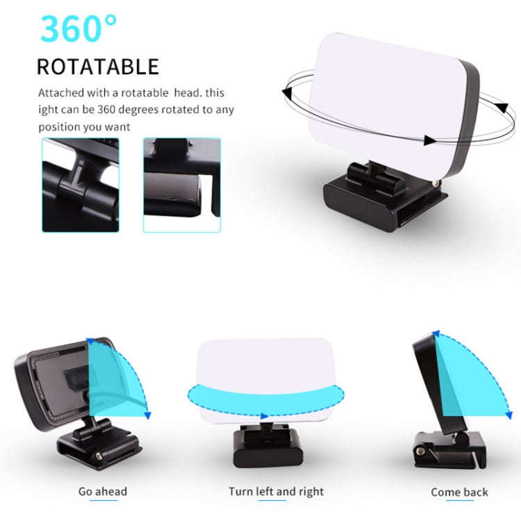 JSK-B1 USB Portable Ten-level Brightness Adjustable Live Conference Desktop LED Fill Light, Color...