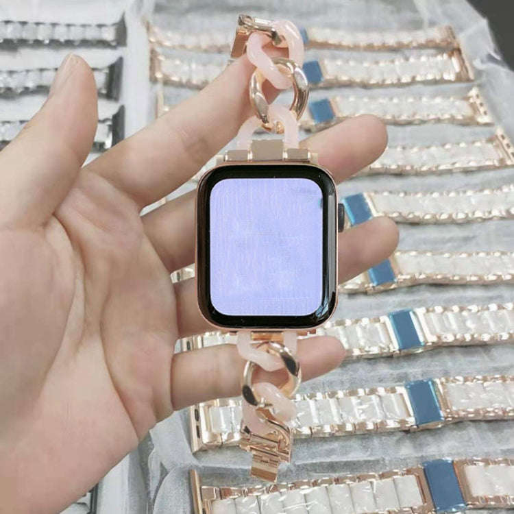 Cowboy Chain + Resin Metal Watch Band For Apple Watch Ultra 49mm&Watch Ultra 2 49mm / Series 9&8&...