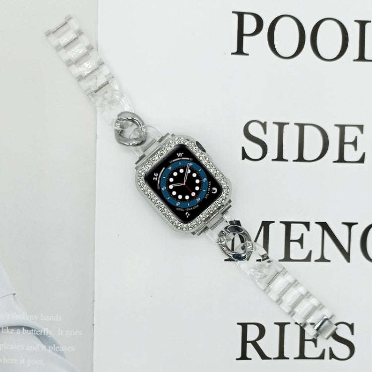 Transparent Cowboy Chain Watch Band For Apple Watch Ultra 49mm&Watch Ultra 2 49mm / Series 9&8&7 ...