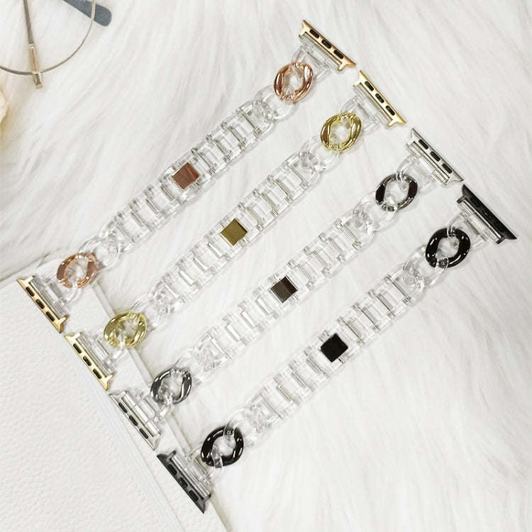 Transparent Cowboy Chain Watch Band For Apple Watch Ultra 49mm&Watch Ultra 2 49mm / Series 9&8&7 ...
