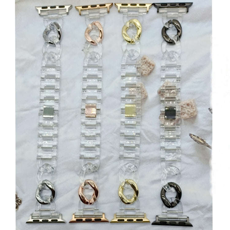 Transparent Cowboy Chain Watch Band For Apple Watch Ultra 49mm&Watch Ultra 2 49mm / Series 9&8&7 ...