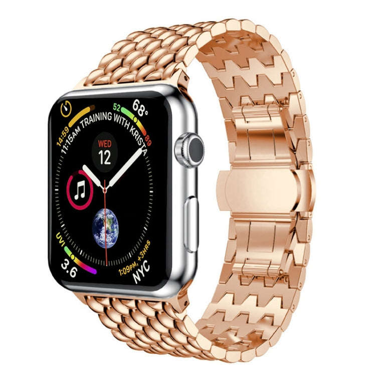 Dragon-scale Texture Metal Watch Band For Apple Watch Series 9&8&7 41mm / SE 3&SE 2&6&SE&5&4 40mm...