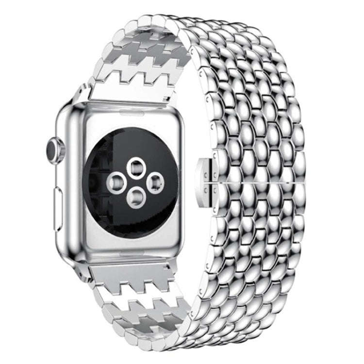 Dragon-scale Texture Metal Watch Band For Apple Watch Series 9&8&7 41mm / SE 3&SE 2&6&SE&5&4 40mm...