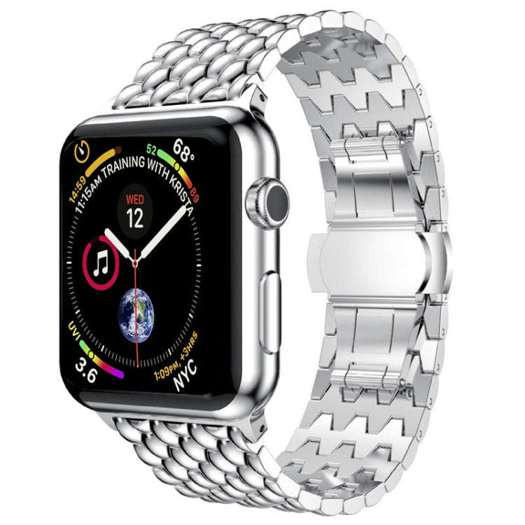 Dragon-scale Texture Metal Watch Band For Apple Watch Series 9&8&7 41mm / SE 3&SE 2&6&SE&5&4 40mm...
