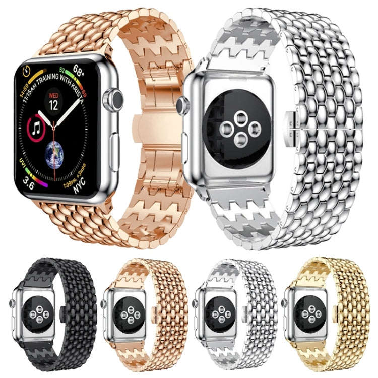 Dragon-scale Texture Metal Watch Band For Apple Watch Series 9&8&7 41mm / SE 3&SE 2&6&SE&5&4 40mm...