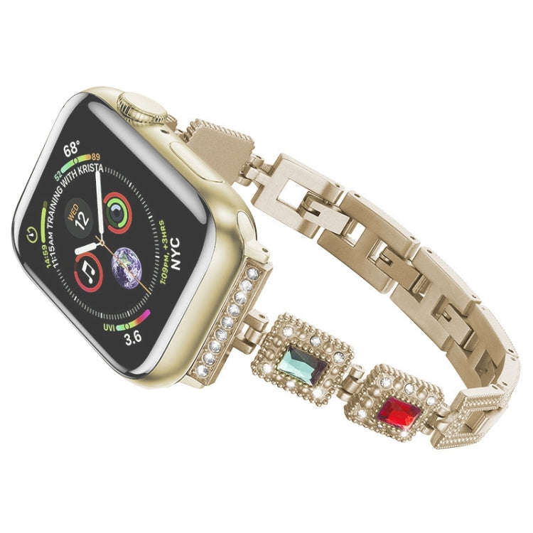 Large Square Diamond Metal Watch Band For Apple Watch Ultra 49mm&Watch Ultra 2 49mm / Series 9&8&...