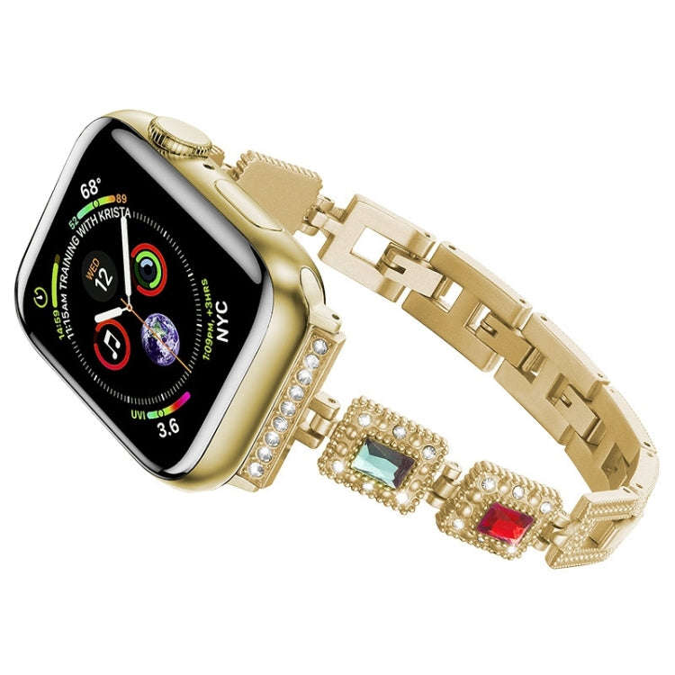 Large Square Diamond Metal Watch Band For Apple Watch Ultra 49mm&Watch Ultra 2 49mm / Series 9&8&...