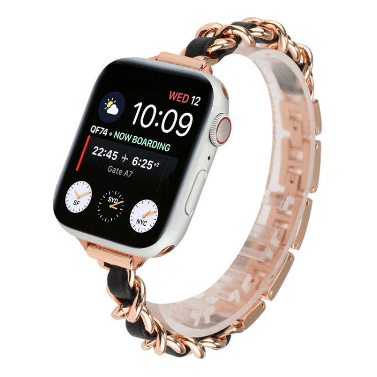 Single Row Metal Watch Band For Apple Watch Series 9&8&7 41mm / SE 3&SE 2&6&SE&5&4 40mm / 3&2&1 3...