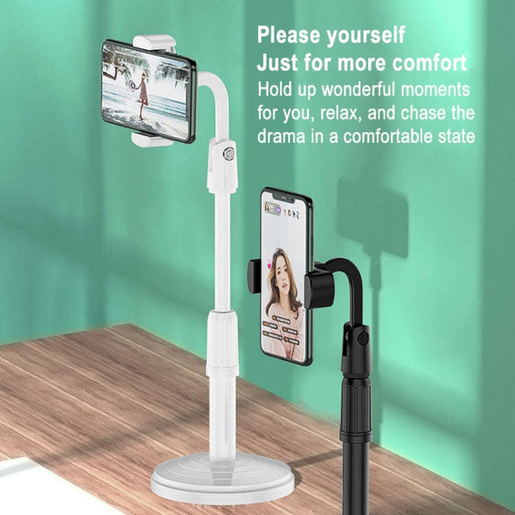 Desktop Stand Mobile Phone Tablet Live Broadcast Stand Telescopic Disc Stand, Style:Holder + Remo...