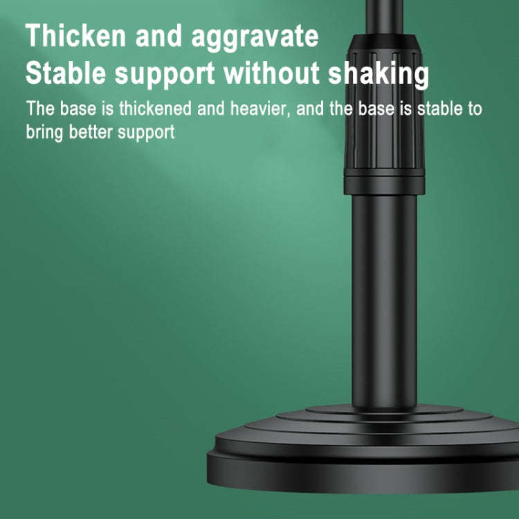Desktop Stand Mobile Phone Tablet Live Broadcast Stand Telescopic Disc Stand, Style:Holder + Remo...