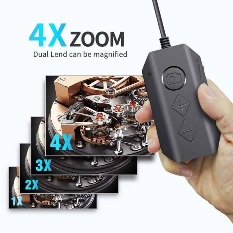Y17 5MP 7.9mm Dual-lens HD Autofocus WiFi Industrial Digital Endoscope Zoomable Snake Camera, Cab...