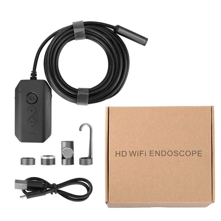 Y17 5MP 7.9mm Dual-lens HD Autofocus WiFi Industrial Digital Endoscope Zoomable Snake Camera, Cab...