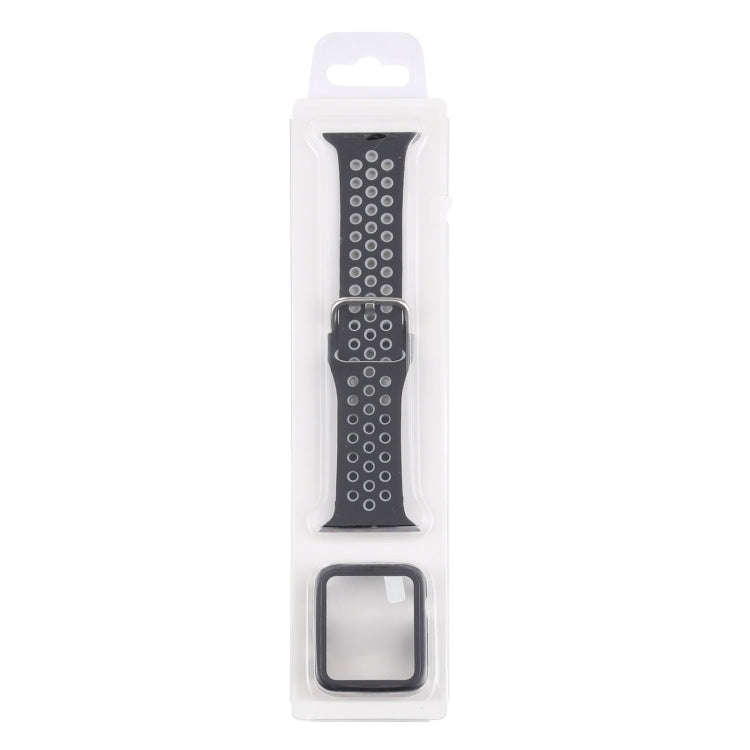 Silicone Watch Band + Protective Case with Screen Protector Set For Apple Watch Series 3 & 2 & 1 ...