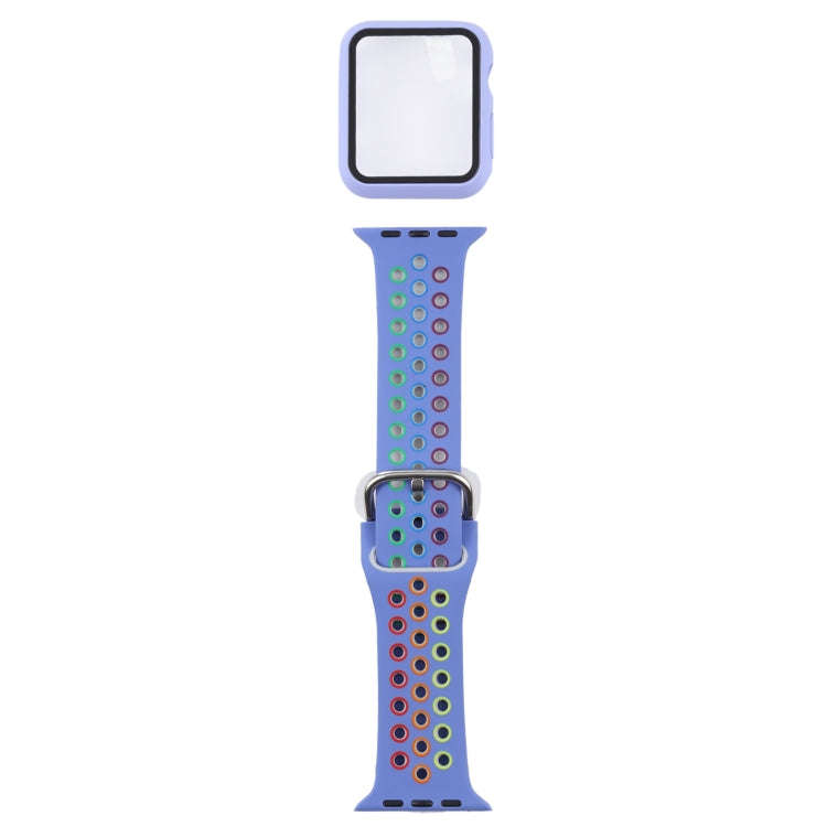 Silicone Watch Band + Protective Case with Screen Protector Set For Apple Watch Series 3 & 2 & 1 ...