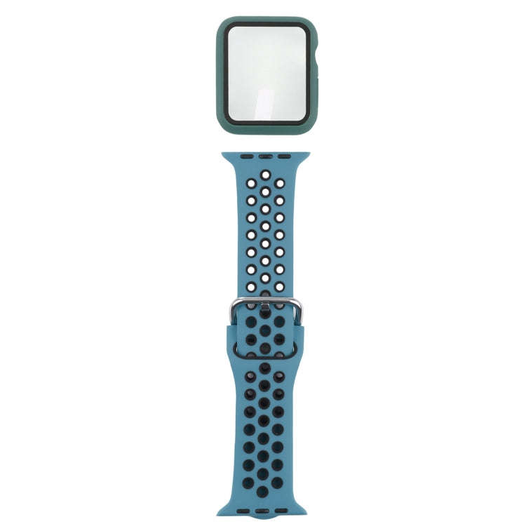 Silicone Watch Band + Protective Case with Screen Protector Set For Apple Watch Series 3 & 2 & 1 ...