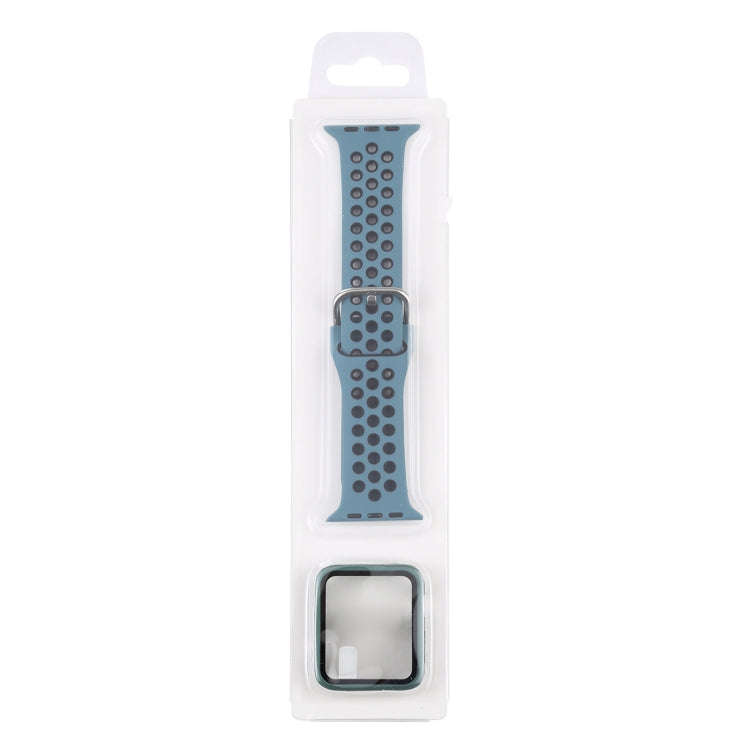 Silicone Watch Band + Protective Case with Screen Protector Set For Apple Watch Series 3 & 2 & 1 ...
