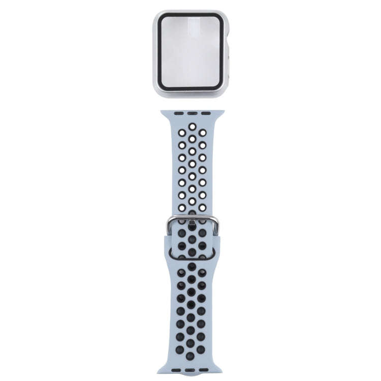 Silicone Watch Band + Protective Case with Screen Protector Set For Apple Watch Series 3 & 2 & 1 ...