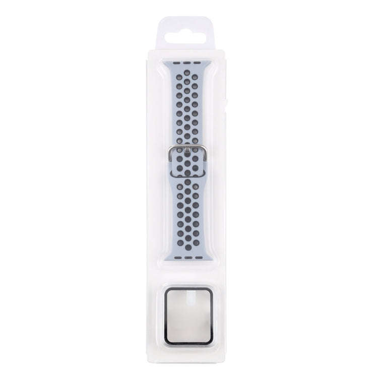 Silicone Watch Band + Protective Case with Screen Protector Set For Apple Watch Series 3 & 2 & 1 ...