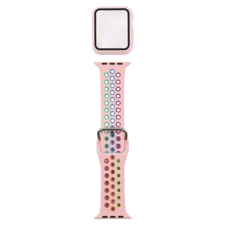 Silicone Watch Band + Protective Case with Screen Protector Set For Apple Watch Series 3 & 2 & 1 ...