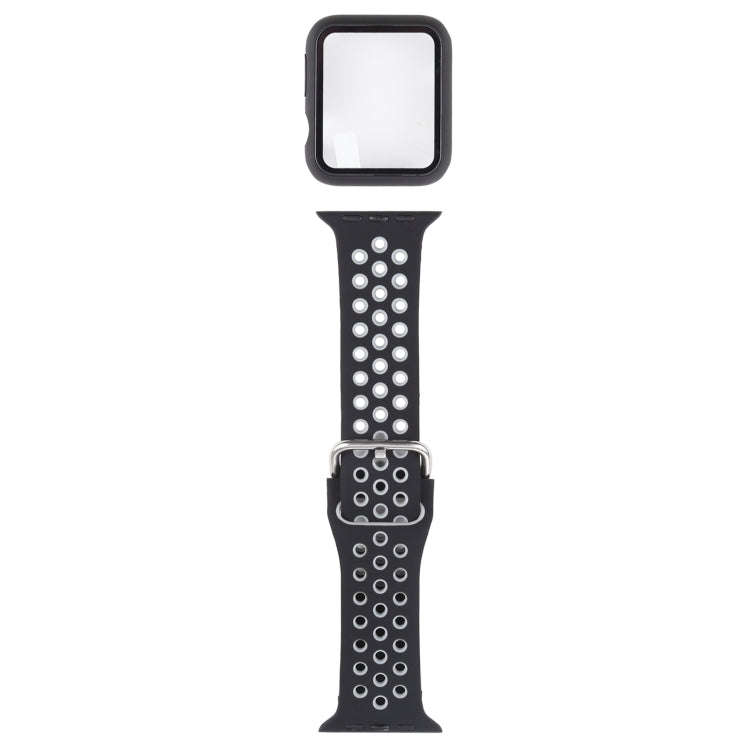 Silicone Watch Band + Protective Case with Screen Protector Set For Apple Watch Series 3 & 2 & 1 ...