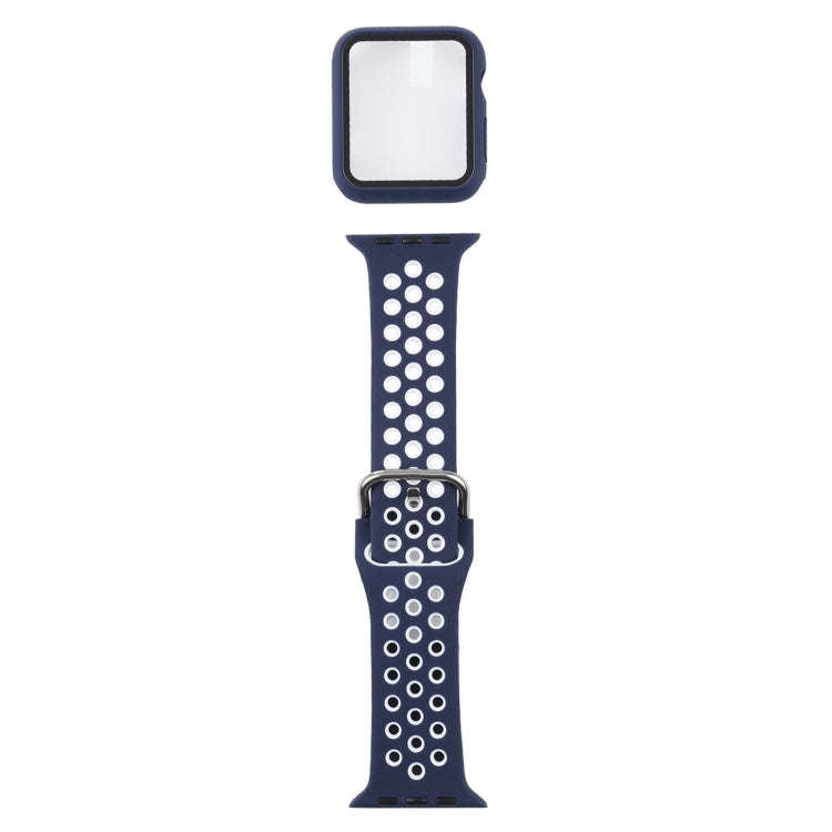 Silicone Watch Band + Protective Case with Screen Protector Set For Apple Watch Series 3 & 2 & 1 ...