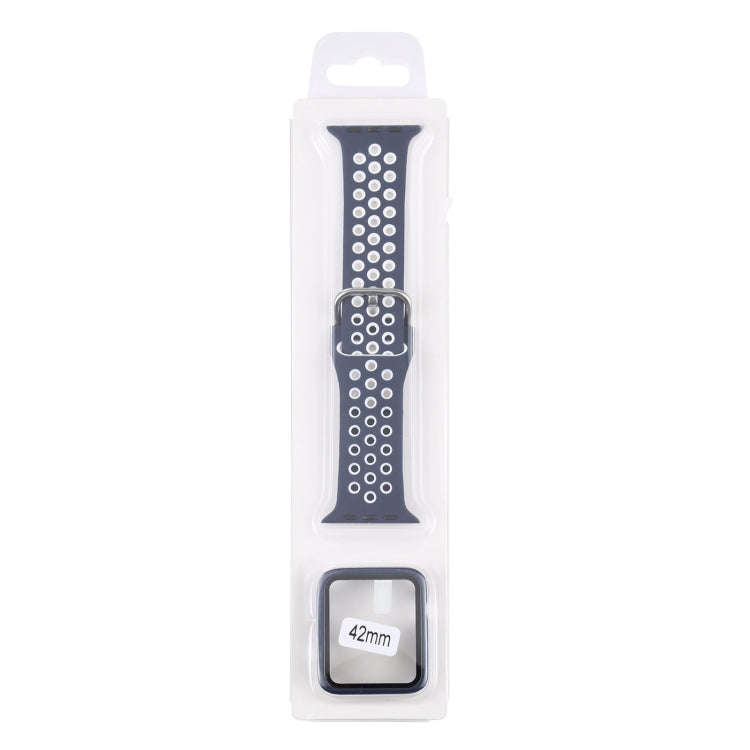 Silicone Watch Band + Protective Case with Screen Protector Set For Apple Watch Series 3 & 2 & 1 ...