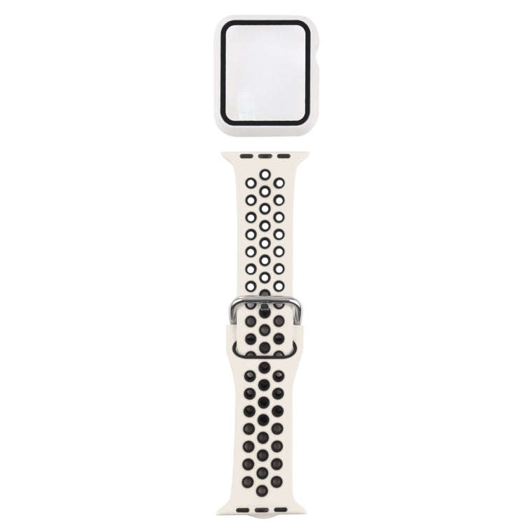 Silicone Watch Band + Protective Case with Screen Protector Set For Apple Watch Series 3 & 2 & 1 ...