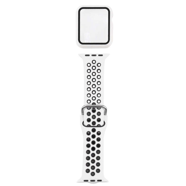 Silicone Watch Band + Protective Case with Screen Protector Set For Apple Watch Series 3 & 2 & 1 ...