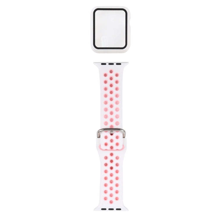 Silicone Watch Band + Protective Case with Screen Protector Set For Apple Watch Series 3 & 2 & 1 ...