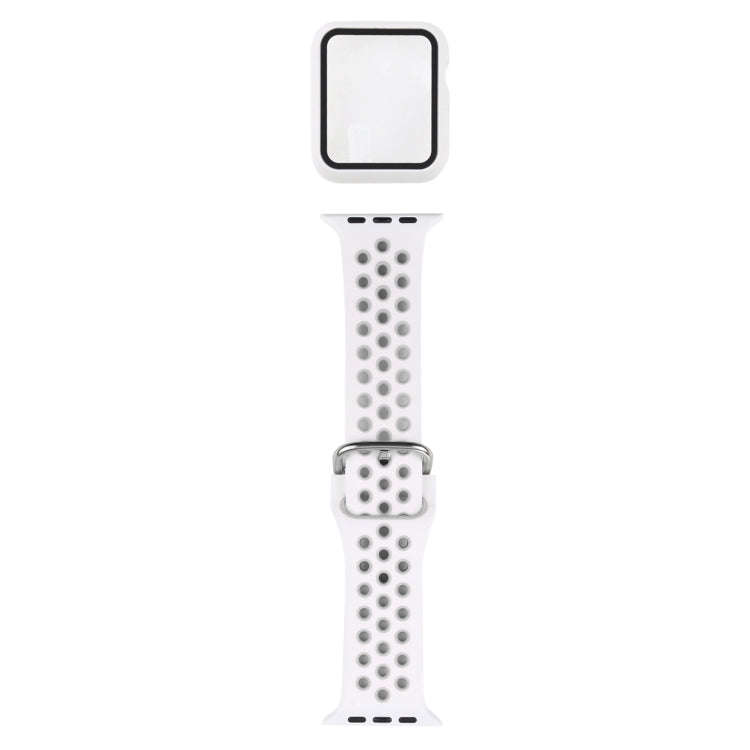 Silicone Watch Band + Protective Case with Screen Protector Set For Apple Watch Series 3 & 2 & 1 ...