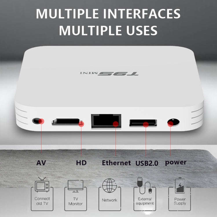 T95MINI 4K HD Network TV Set Top Box, Android 10.0, Allwinner H313 Quad Core 64-bit Cortex-A53, 1...