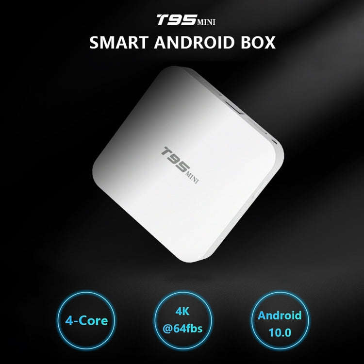 T95MINI 4K HD Network TV Set Top Box, Android 10.0, Allwinner H313 Quad Core 64-bit Cortex-A53, 1...