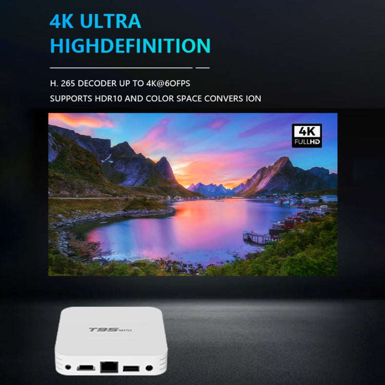 T95MINI 4K HD Network TV Set Top Box, Android 10.0, Allwinner H313 Quad Core 64-bit Cortex-A53, 1...
