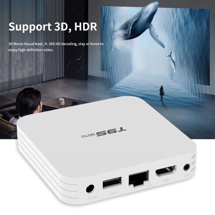 T95MINI 4K HD Network TV Set Top Box, Android 10.0, Allwinner H313 Quad Core 64-bit Cortex-A53, 1...