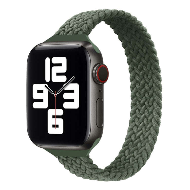 Small Waist Single Loop Nylon Braid Watch Band For Apple Watch Ultra 49mm&Watch Ultra 2 49mm / Se...
