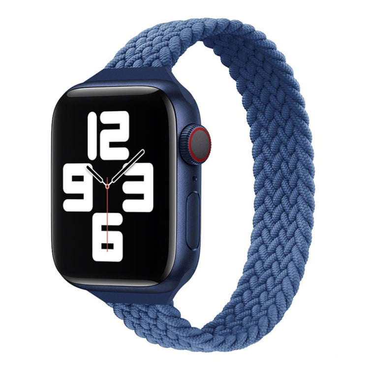 Small Waist Single Loop Nylon Braid Watch Band For Apple Watch Ultra 49mm&Watch Ultra 2 49mm / Se...