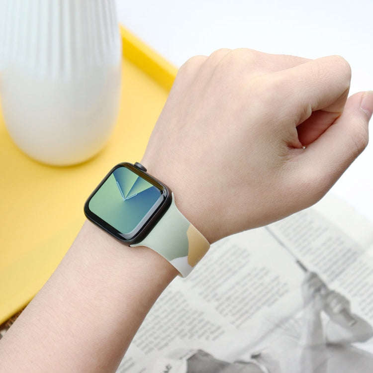 Morandi Series Contrast Color Silicone Watch Band For Apple Watch Ultra 49mm&Watch Ultra 2 49mm /...